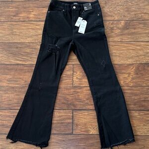Express Black Flare Jeans